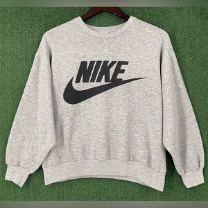 Vintage 80’s Nike Spellout Big Logo Grey Tag Sweatshirt Men’s Size Large